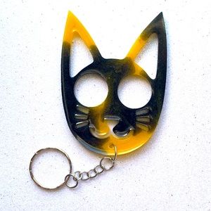 Great Gift! New driver, College student? Fashion self Defense cat Keychain